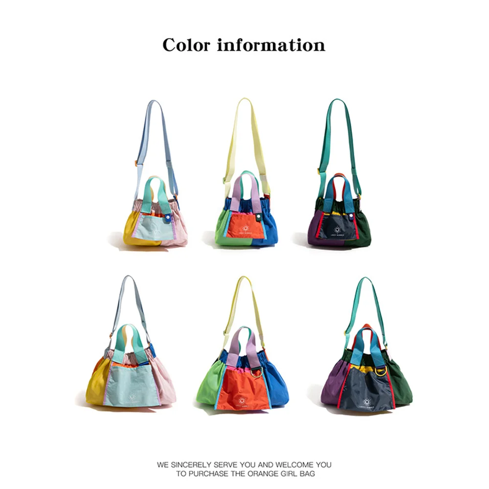 Borsa per gnocchi color block, borsa tote di nuovo stile, borsa a tracolla pieghevole in dopamina, borsa a tracolla