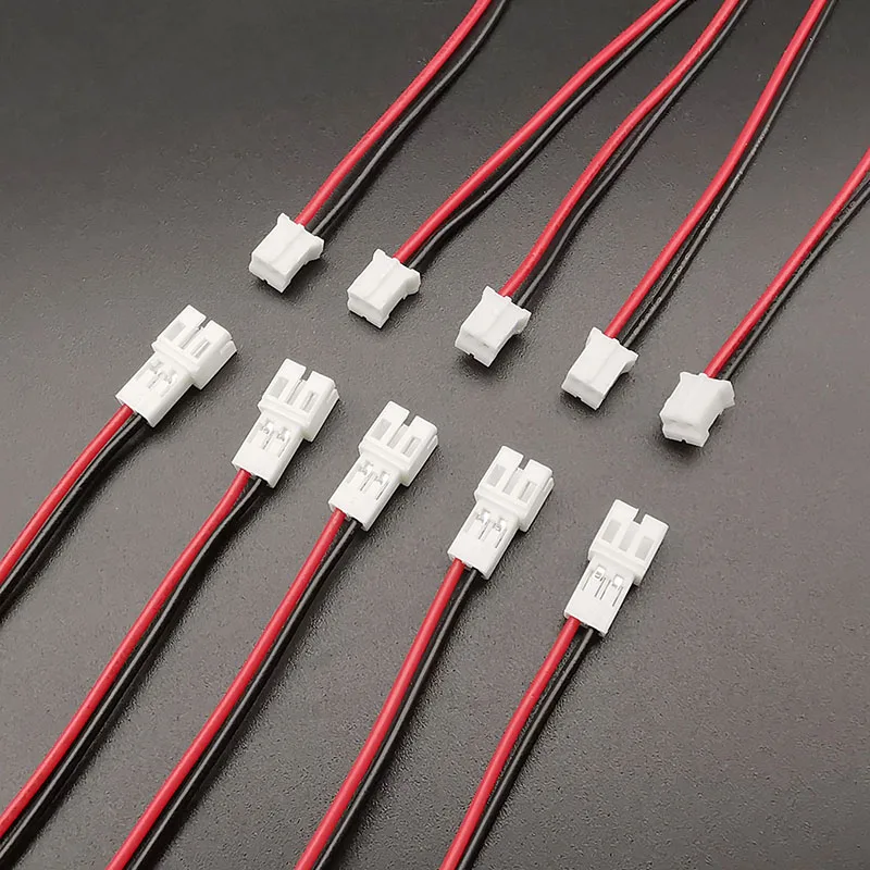 5Pairs Mini  Micro JST PH 2.0mm Pitch 2 Pin Male Female Jack Wire Cable Connector PH2.0 2P Plug Socket Connectors 26AWG 200MM