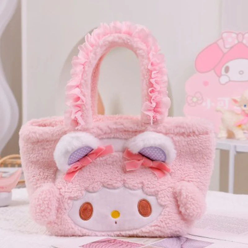 Kawaii الكرتون أنيمي حقيبة مستحضرات التجميل بلدي ميلودي المحمولة القوس حقيبة يد من الدانتيل لطيف سانريوس بينتو حقيبة القطن الحطام حزمة حقيبة يد الطفل