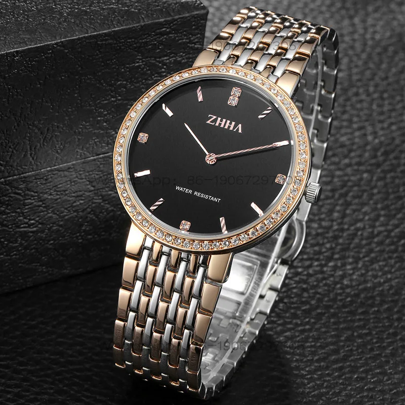 Customized watch Fashion watch Simple casual business Waterproof large dial watch Quartz steel belt