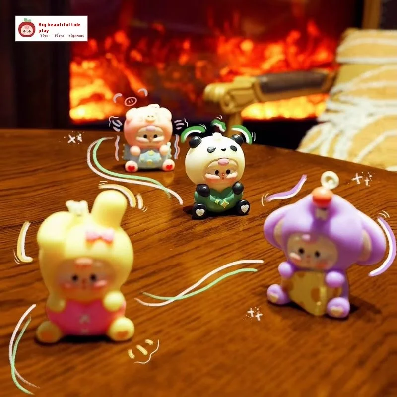 Baby Tre 8 pezzi di cera è la tua candela profumata scatola cieca a sorpresa tendenza simpatico cartone animato profumo ornamento fatto a mano regalo da collezione