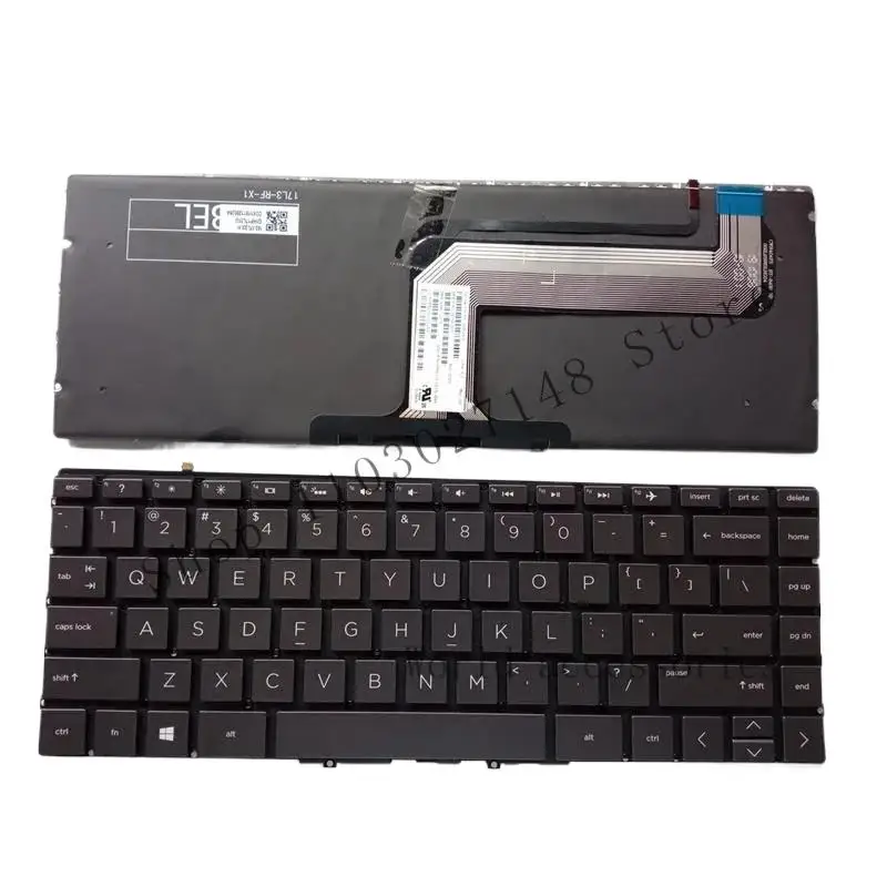 

Клавиатура ноутбука Wyoresty us/ru для HP Spectre Folio 13-ak 13-ak0013dx с английской подсветкой #
