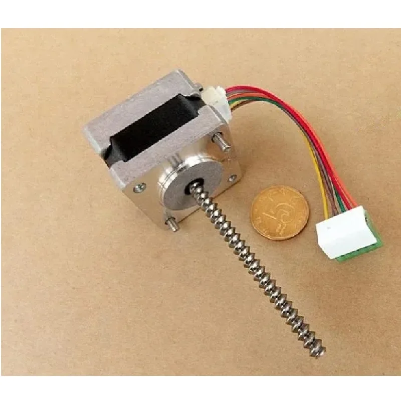 2PCS 35mm Stepper Motor Two Phase - Six Wire, 35 Step Motor 1.8 Degrees With Dual Ball Bearings, 64mm Long Shaft