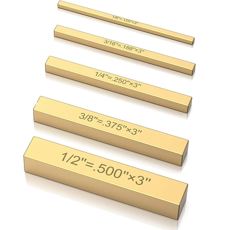 

New Brass Height Gauges Set, Saw Height Gauge-5 Piece Lasing-Engraved Size Marking For Router And Table Saw Accessories