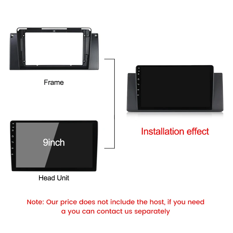 For BMW 5 Series E38 E39 E53 X5 Car Radio Multimedia Navigation Fascia Frame Adapter Canbus Box Decoder Dash Fitting Panel Kit view 3