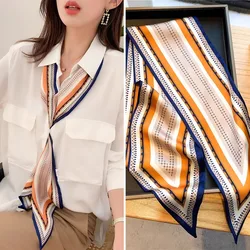 2024 Thin and Narrow Ribbon Scarf, Headband Decoration, Hair Rope Simulation Silk Scarf, Light Luxury Scarf, Clothing Accessorie