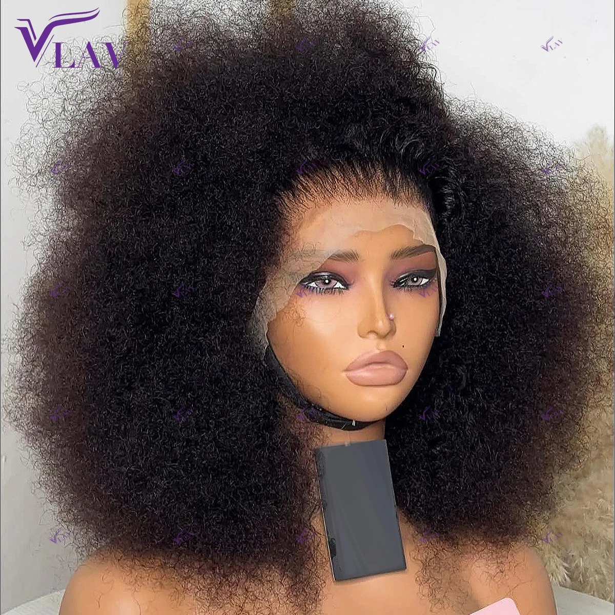 450 Density Glueless Wig Human Hair Afro Kinky Curly 13×6 HD Lace Frontal Wig 360 HD Transparent Lace Wig Human Hair Wear And Go