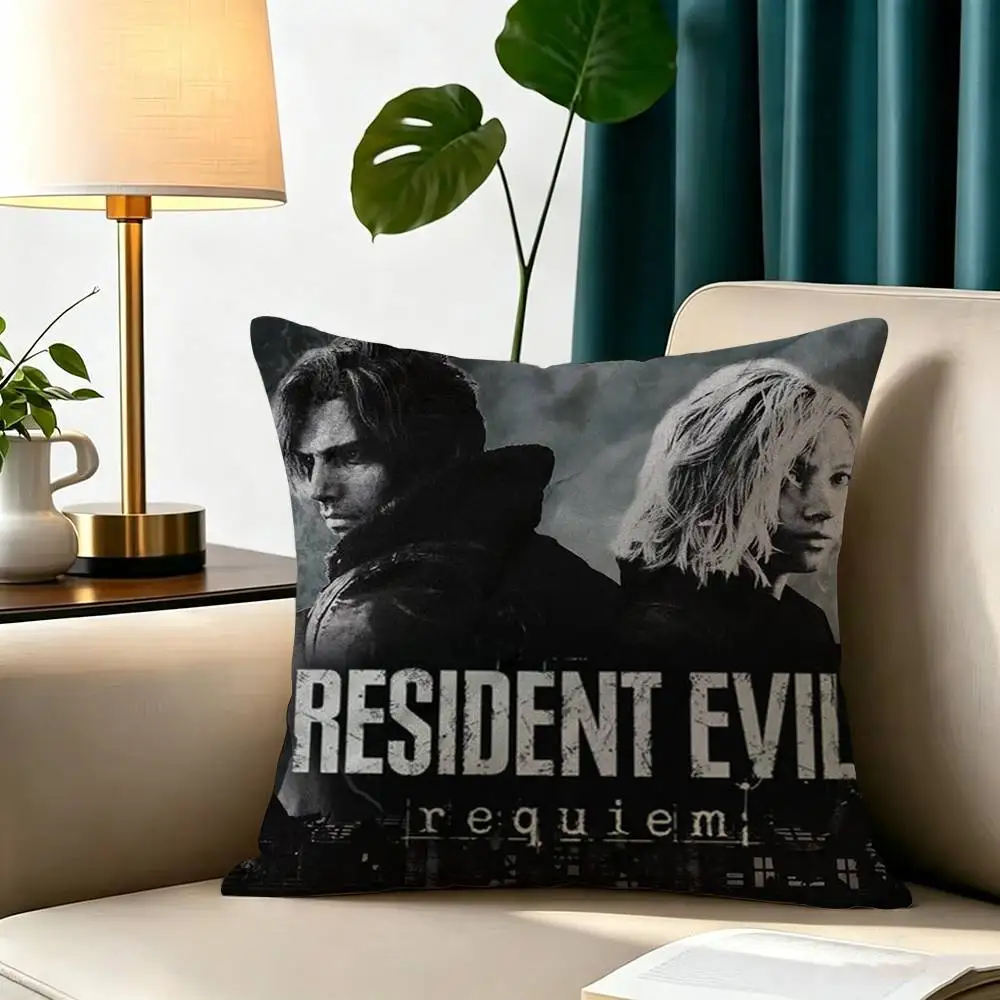 Requiem R-Resident E-Evil Game  Pillow Case Square Double-Sided Sofa Cushion Cover Bedroom Bedside Pillow