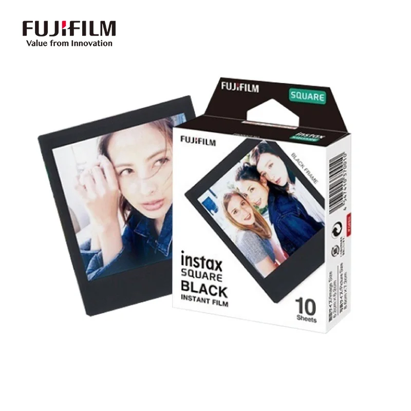 10 Sheet Fujifilm Instax Square Instant Color Edge Film for Fuji SQ20/10/6/1 SP-3 Hybrid Format Cameras