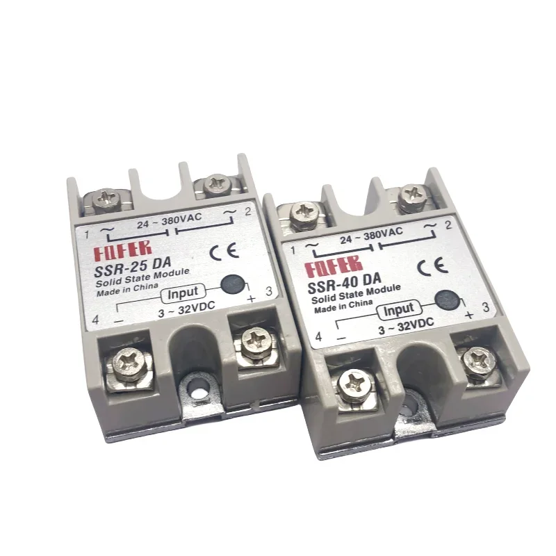 Solid State Relay 10A 25A 40A single phase Module 3-32V Input DC 24-380V AC Output High Quality SSR-10DA SSR-25DA SSR-40DA