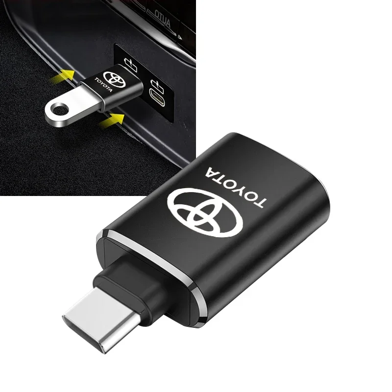 2025 For Toyota TRD Car Usb Type C Cable Converter Charging Adapter For Toyota Corolla Yaris Aygo GT8 Prius RAV4 Camry Hilux Aur