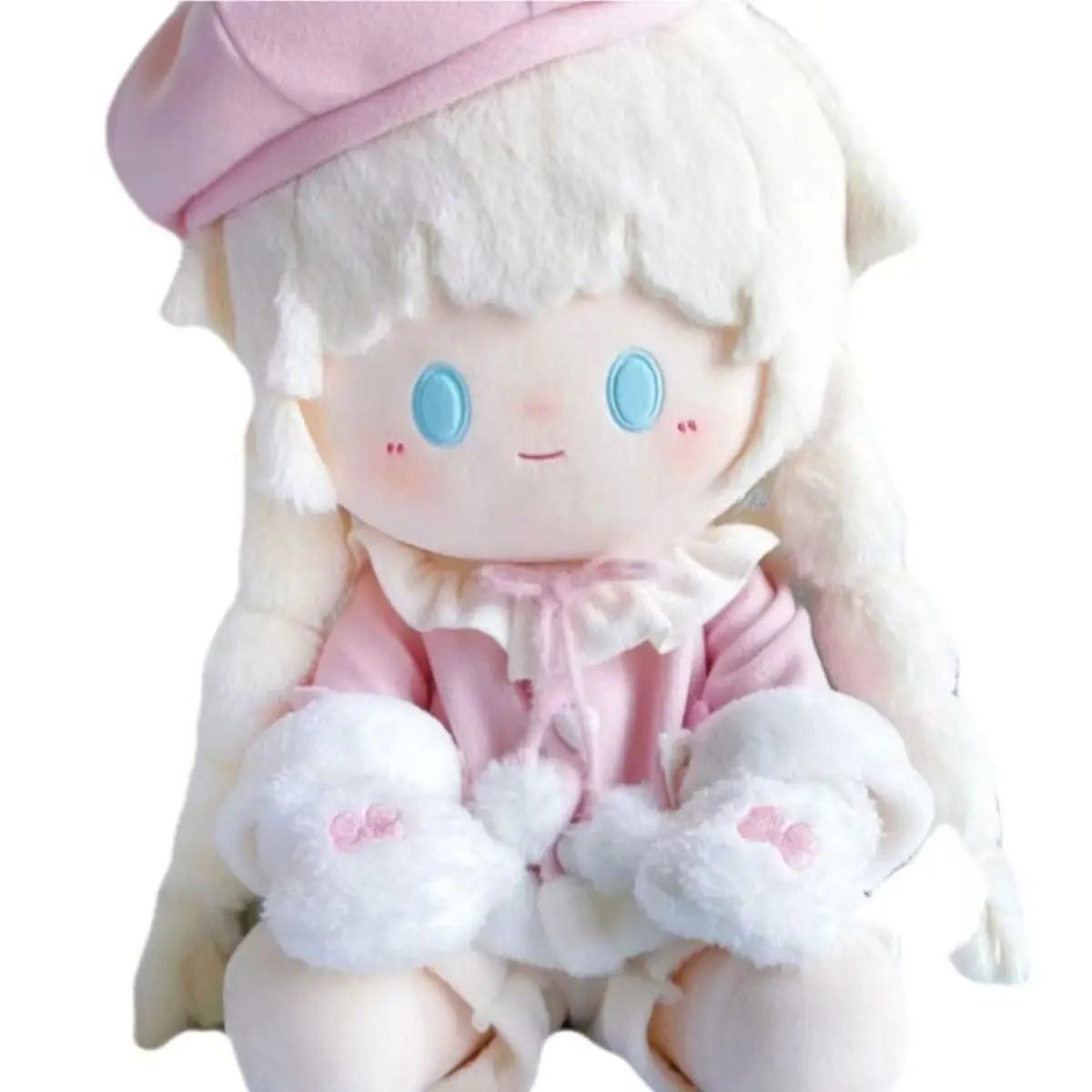 40CM Berretto Cappotto invernale Pantaloni Abito di ricambio Vestiti per bambole in peluche Postura seduta Abbigliamento per bambole in cotone Accessori per bambole carine Regalo