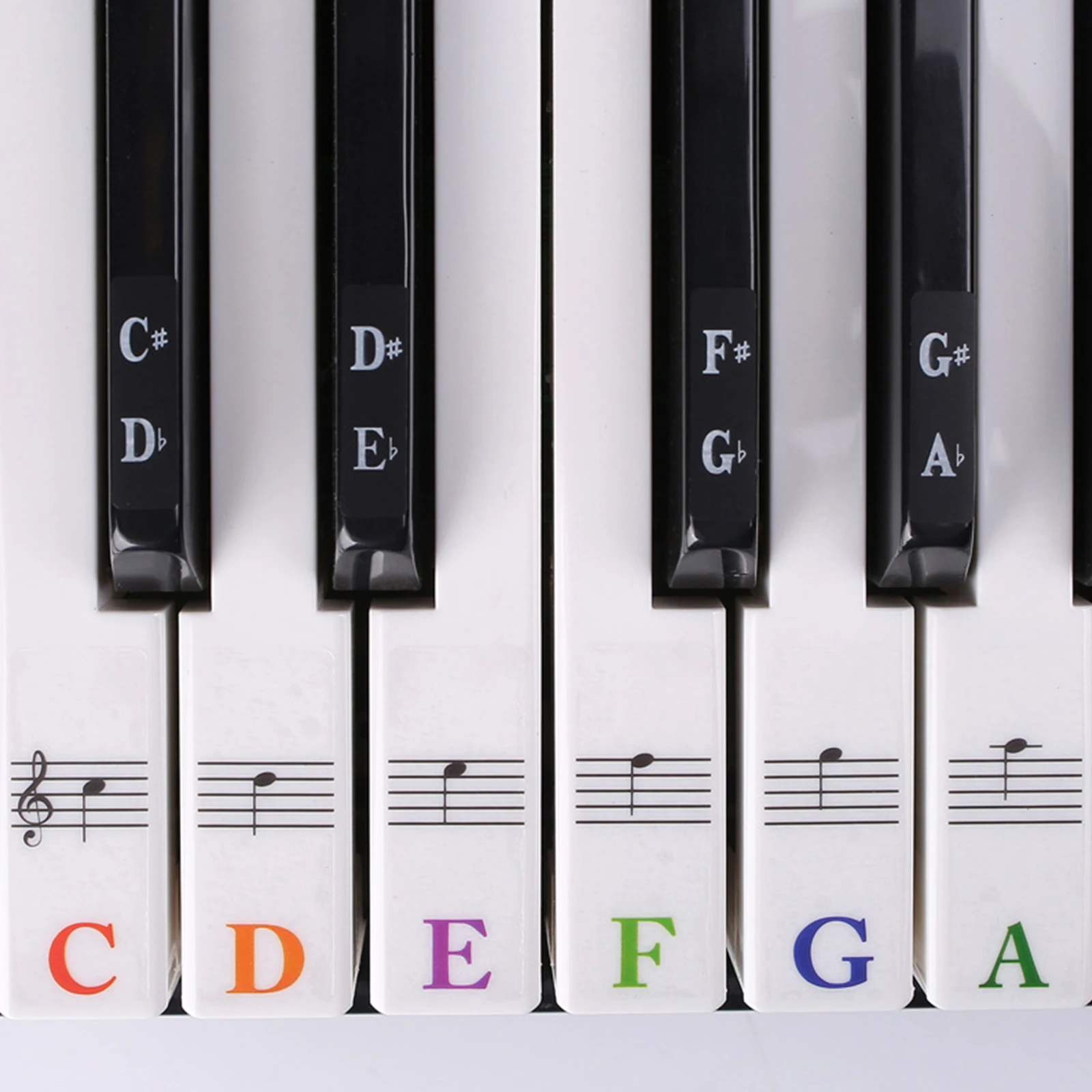 

Piano Stickers Colorful Music Supplies Keyboard Accessories Training Beginner Decals Easy Read Learning Tool Practical Kids