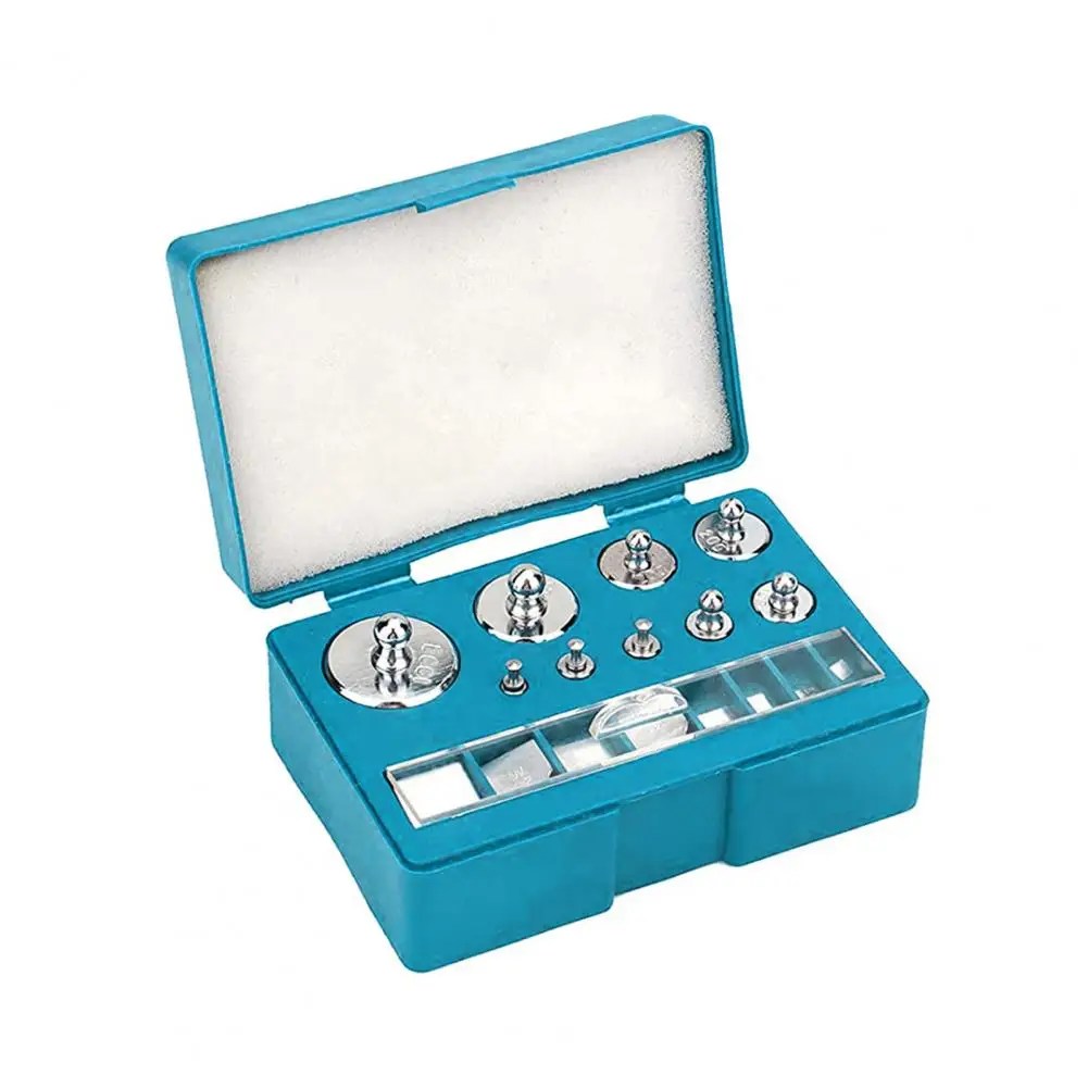 17Pcs/Set Calibration Weight Accuracy 10mg-100g Lab Balance Weight Scale Student Physics Weights