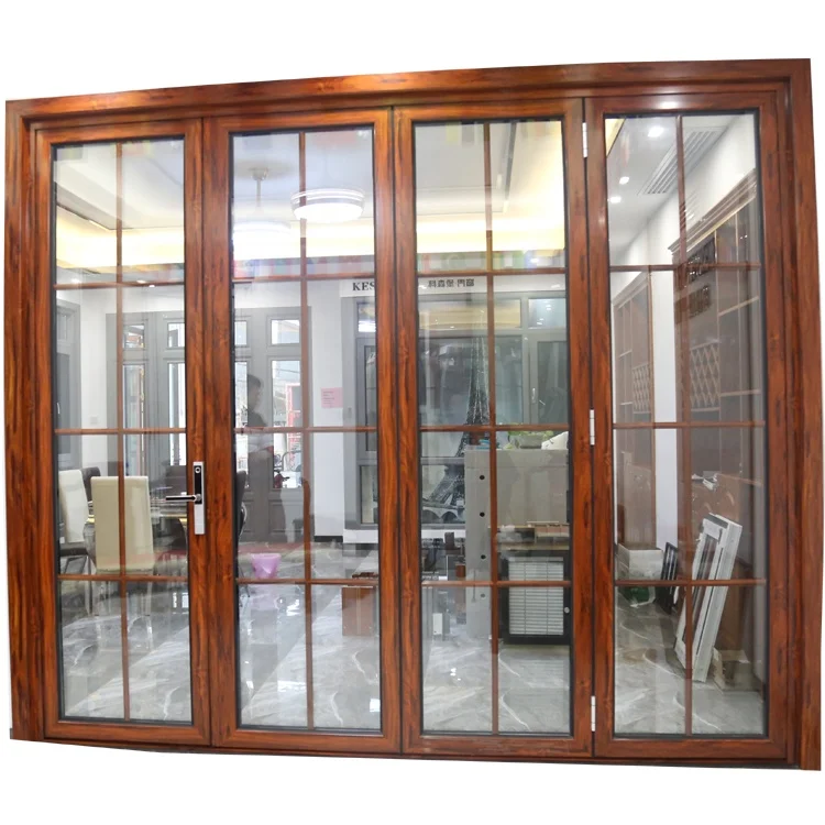 Puerta plegable Exterior de aluminio de fábrica Foshan, buen precio, soporte personalizado