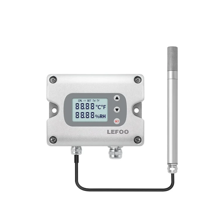 LEFOO Analog RS485 180 degree C  high temperature and humidity sensor Temp&RH transmitter moni.toring With relay/alarm function