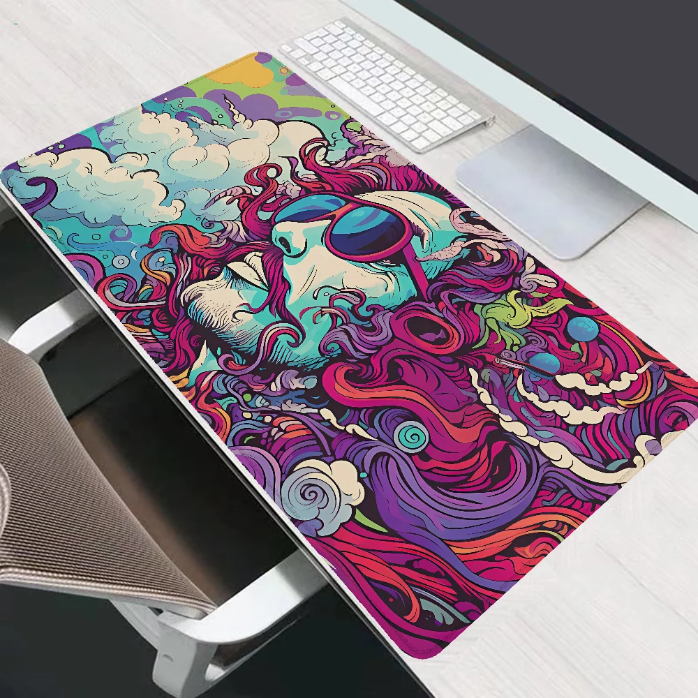 TRIPPY HIPPY Mousepad Gamer 900x400 Gaming Mouse Pad Desk Accessories Office Desktops Computer Mat Mats Keyboard Extended Xxl Pc