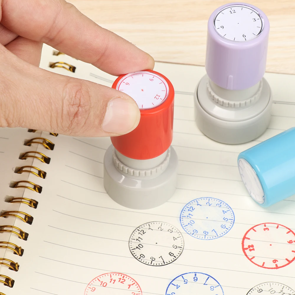 School Supplies   Stamps Teaching Seal Clock Stamp Student Teaching Tools Clock Dial Learning Recognition
