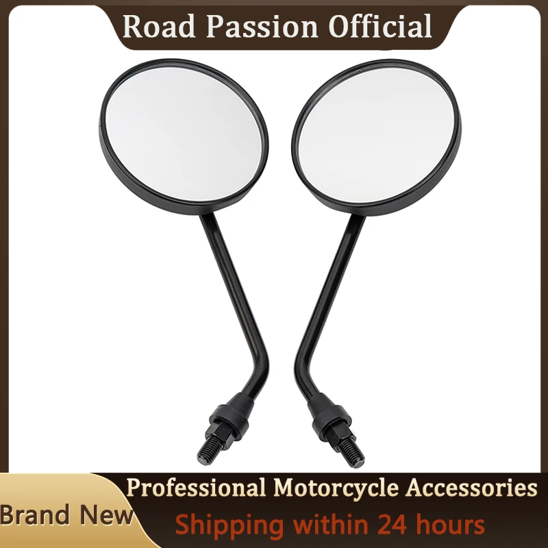 

10mm Universal Motorcycle Rearview Mirror Handle Bar End Side Round Mirrors Aluminum for Honda Suzuki Yamaha Kawasaki Harley