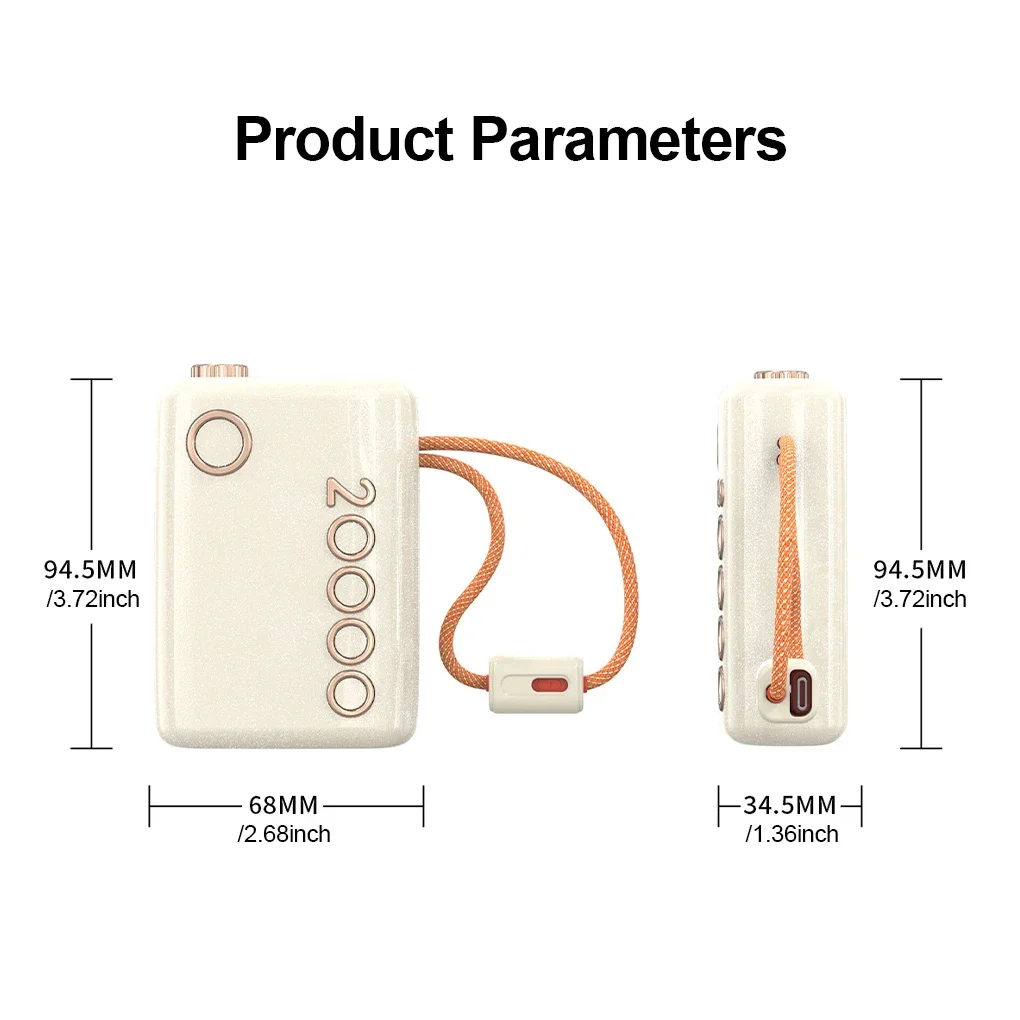 20000mAh 66W Fast Charging Power Bank Built in Cable Hanging Portable Large Capacity CCC Certified China Standard - Image 6