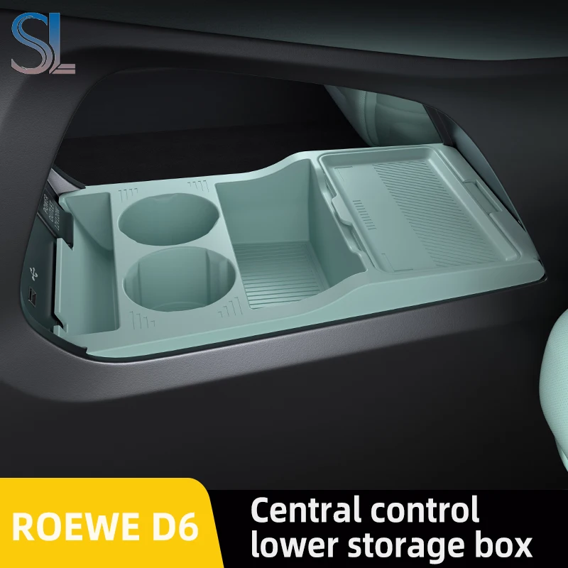 

For Roewe D6 RW D6 2025 2026 Storage Box Center Armrest Hidden Box Cup Holder Organizer Interior Accessories