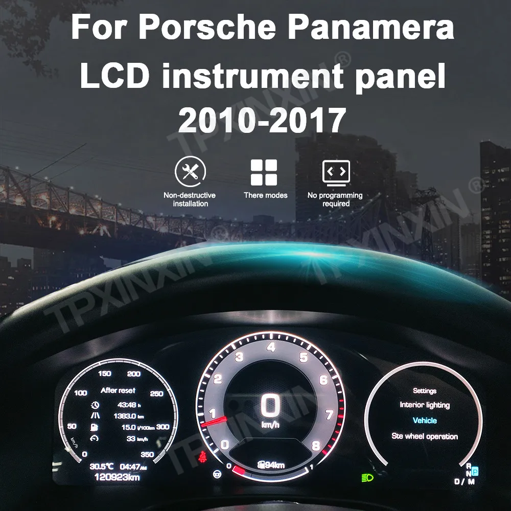 12.3 Inch No programming Required For Porsche Panamera 2010~2017 Performance Display Dashboard DenaliDigital Instrument Cluster