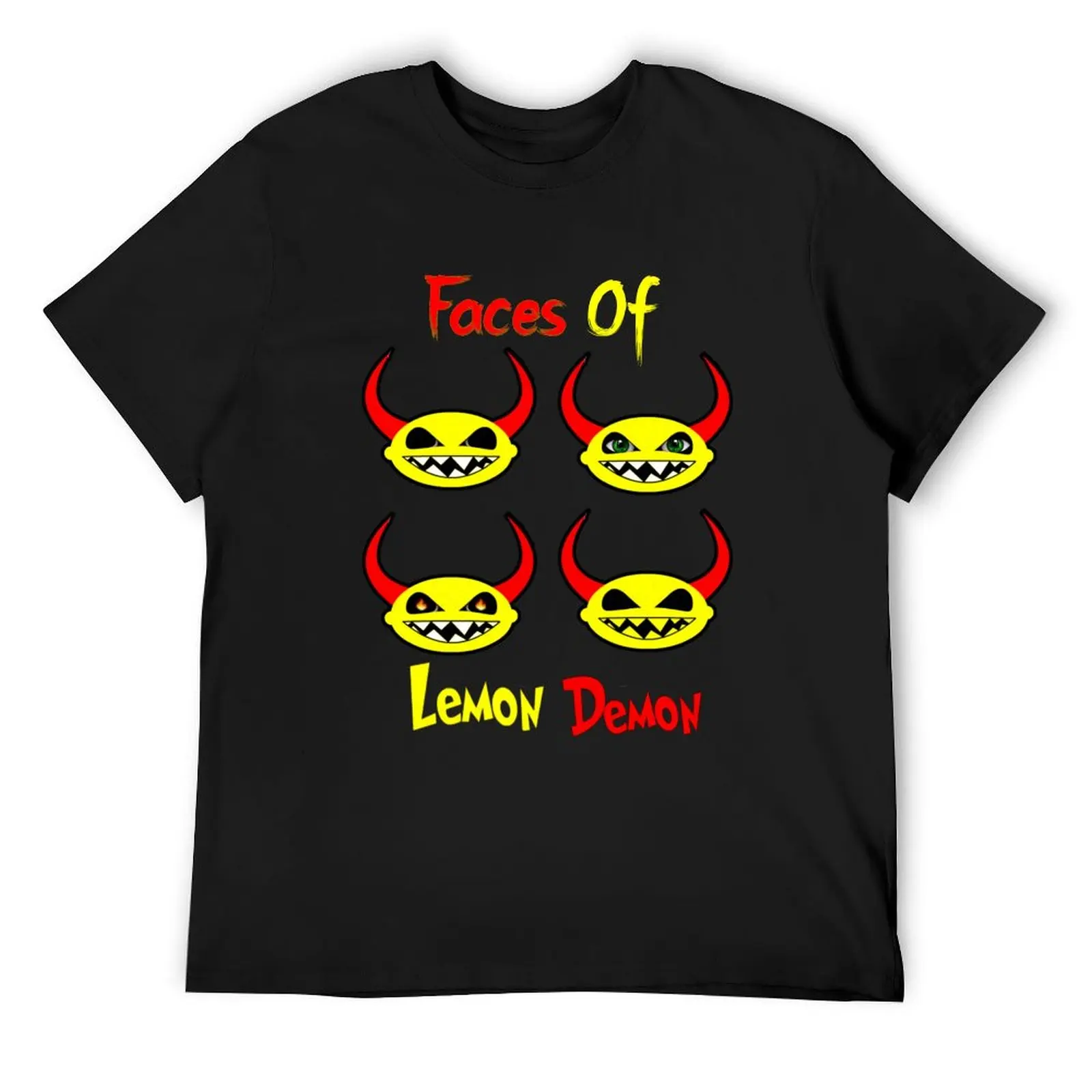 

Faces of Lemon Demon T-Shirt basketball graphic tees quick-drying plain t shirts for men cotton