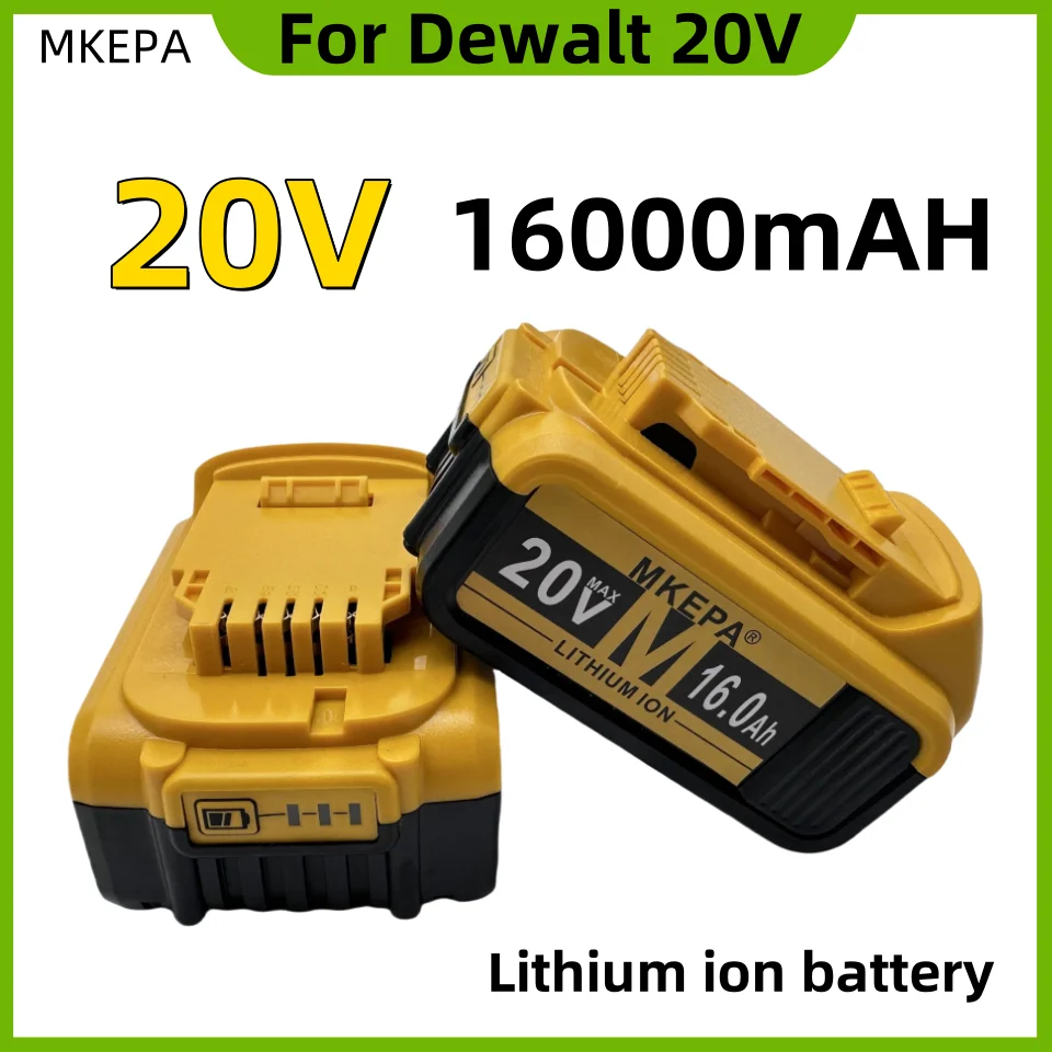 Nowy 100% oryginalny akumulator 16000mAh 20V do elektronarzędzi Dewalt DCB206 20V 12.0Ah DCB206 20V Akumulator DCB205 DCB204-2 DCB200