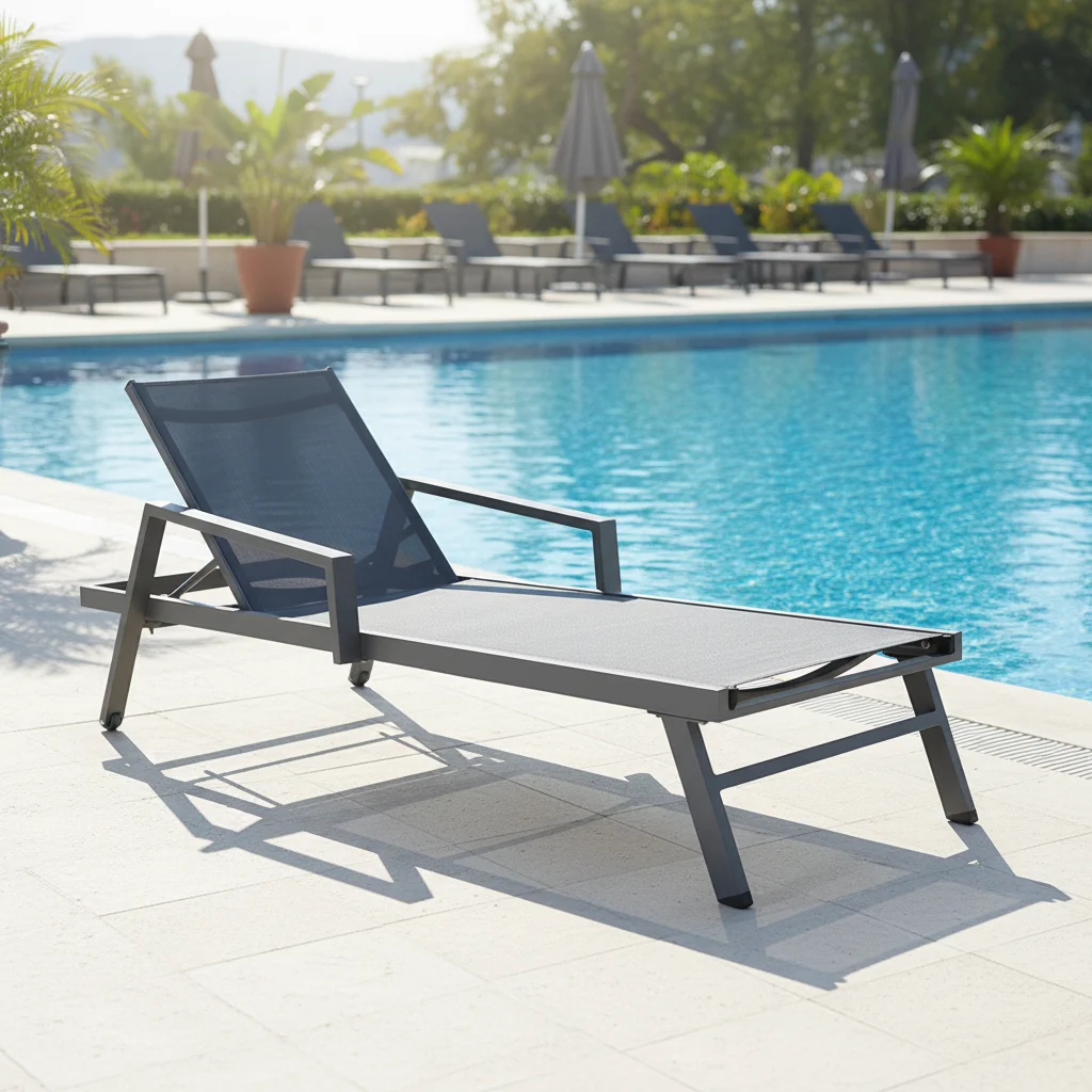 xx-Modern Outdoor Waterproof Aluminum Swimming Pool Chaise Lounge Chair Popular for Garden Courtyard Resort Water Parks Hotels