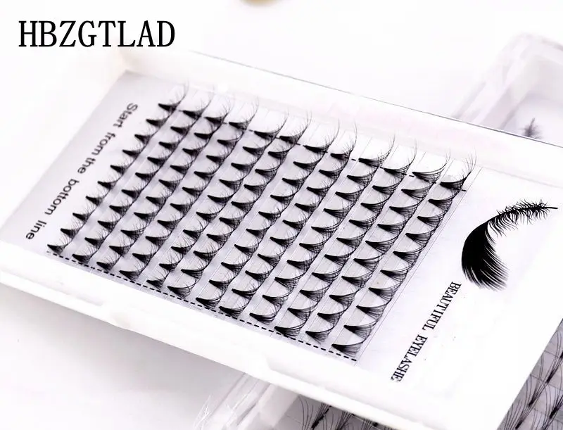 AMSDCN nuevo 3D-10D extensión de pestañas de volumen ruso tallo corto ventiladores prefabricados C/D rizo pestañas de visón extensiones individuales
