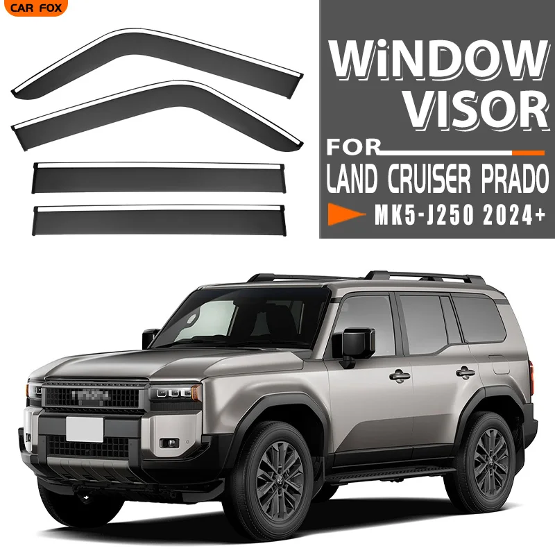 

For Toyota Land Cruiser Prado FJ70 FJ90 FJ120 FJ150 FJ250 Present Plastic Window Visor Vent Shades Sun Rain Deflector Guard