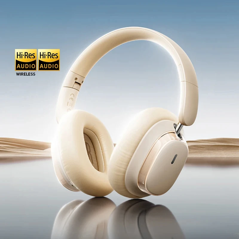 Baseus Bowie H1s Wireless Headphones Bluetooth 5.4 Noise Canceling 46dB Over Ear Headset Hi-Res Spatial Audio Earphone 120H Time