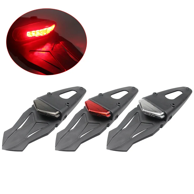 

Motorcycle off - road vehicle mudguard with LED taillights, brake rear taillights, modified mudguard taillights