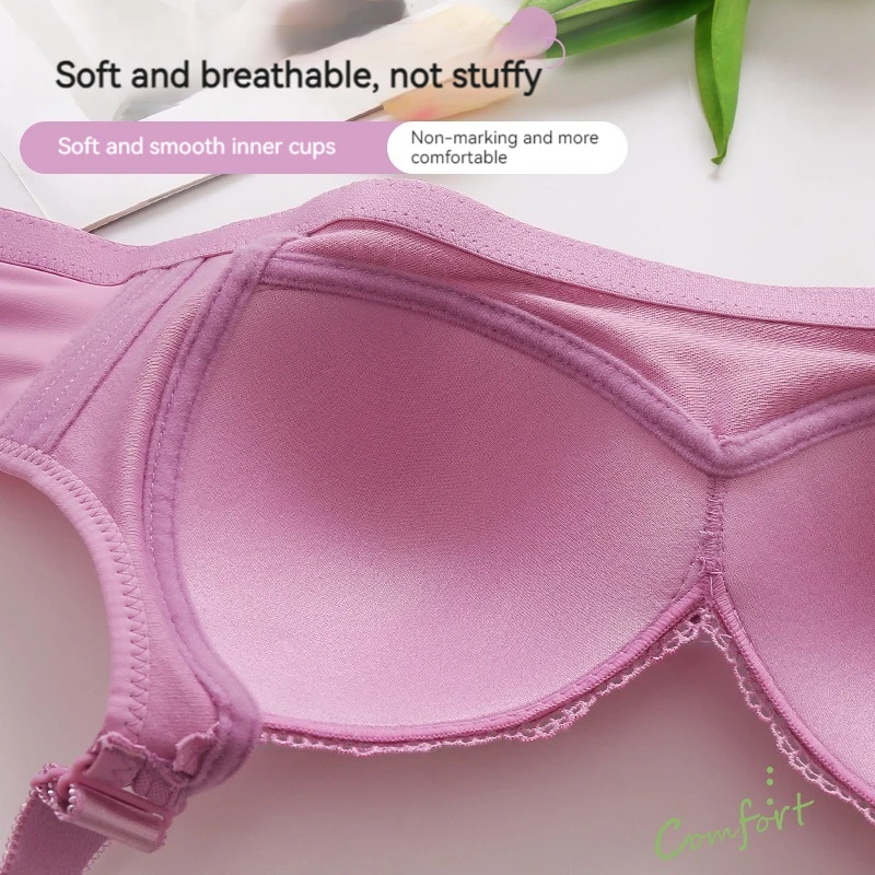 Nuovo pizzo di pizzo di lusso di grandi dimensioni senza anello in acciaio reggiseno da donna Push Up traspirante confortevole biancheria intima da donna regolabile