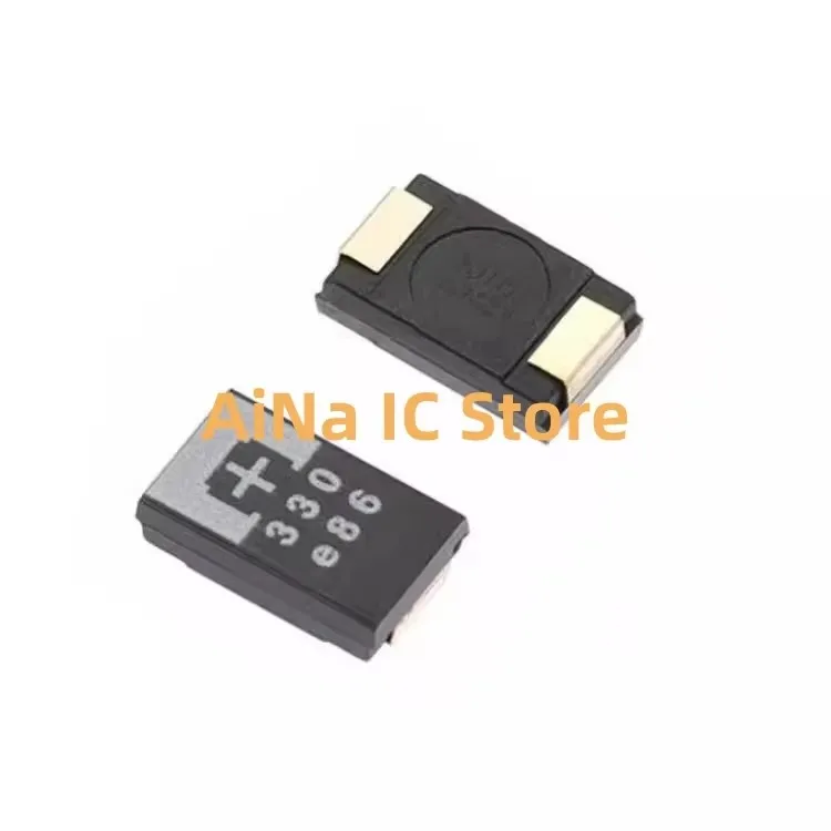 10 ピース-100 ピース/ロット 2R5TPE330MC 330 2.5V 330UF 表面実装ポリマータンタルコンデンサ