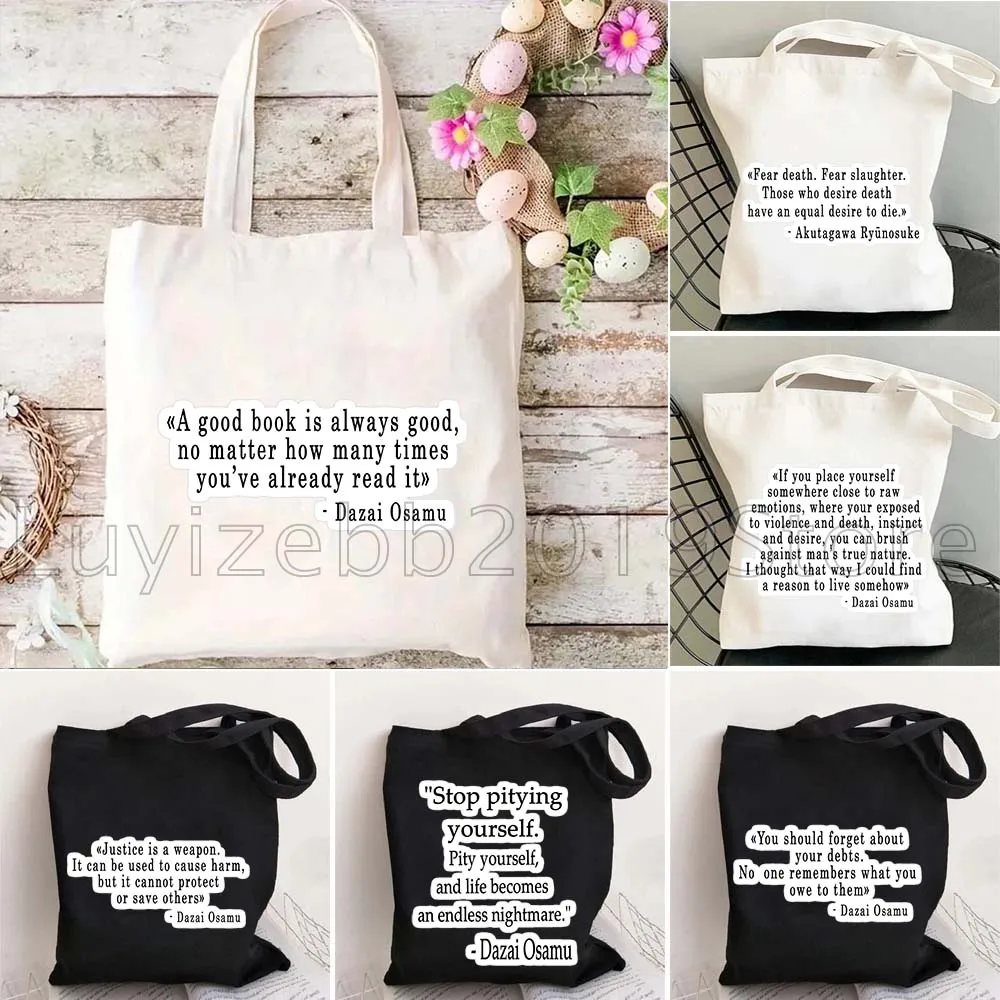 

Book Reading Lover Quotes Gifts Women Canvas Shoulder Tote Bag Harajuku Handbag Shopper Reusable Cotton Foldable Shopping Bags