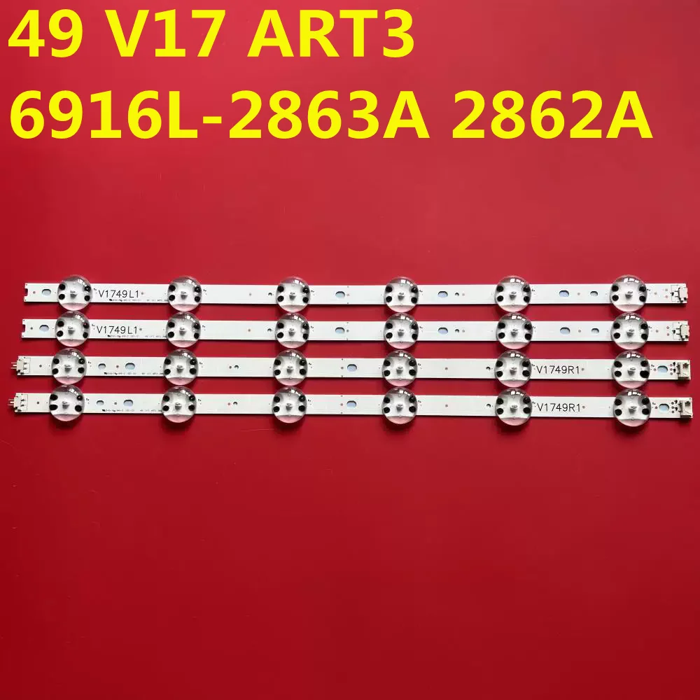 Светодиодная лента подсветки для 49 V17 ART3 2862 2863 REV0.2 49UV340C 49UJ6500 49UJ6510 49UJ6517 49UJ6519 49UJ6520 49UJ6525 LC490DUE-