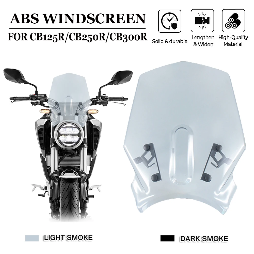 

Windscreen For Honda CB125R CB250R CB300R 2018-2020 2021 NEO Sports Cafe CB 125R 250R 300R Motorcycle Windshield Wind Deflector