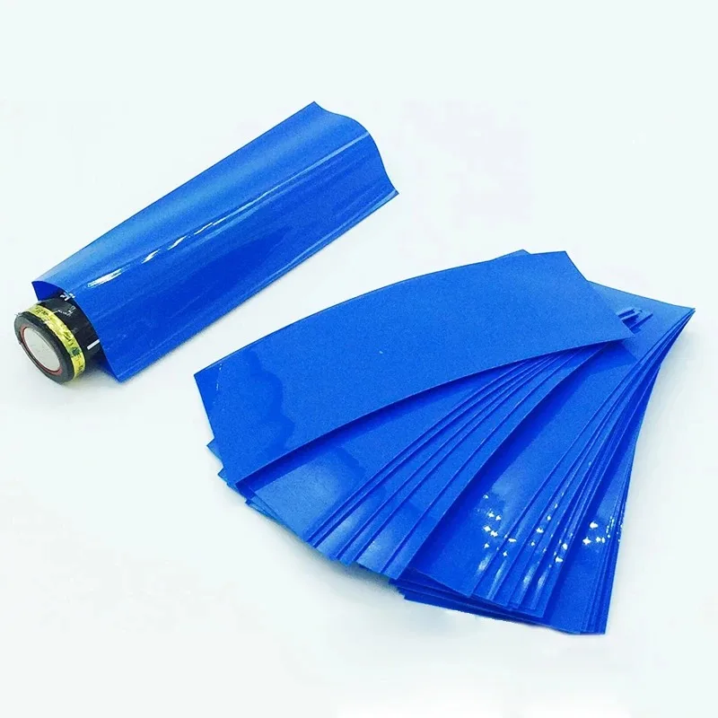 100Pcs Flat PVC Heat Shrink Tubing Battery Wrap For 18650 Lithium Battery Heat Shrink Tube Assorted Kit Self-Adhesive Insulator