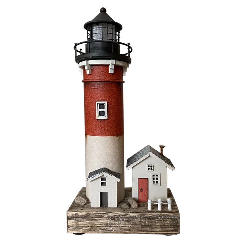 American Vintage Nautical Lighthouse Creativity Marine Style Ornaments Home Nautical Decorations Nostalgic Craft Wood Handicraft