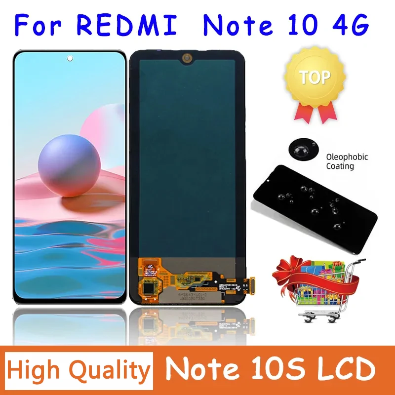 

6.43'"Super AMOLED Note10 LCD For Xiaomi Redmi Note 10 4G / Note 10S LCD M2101K7AI Display With Touch Screen Digitizer Assembly