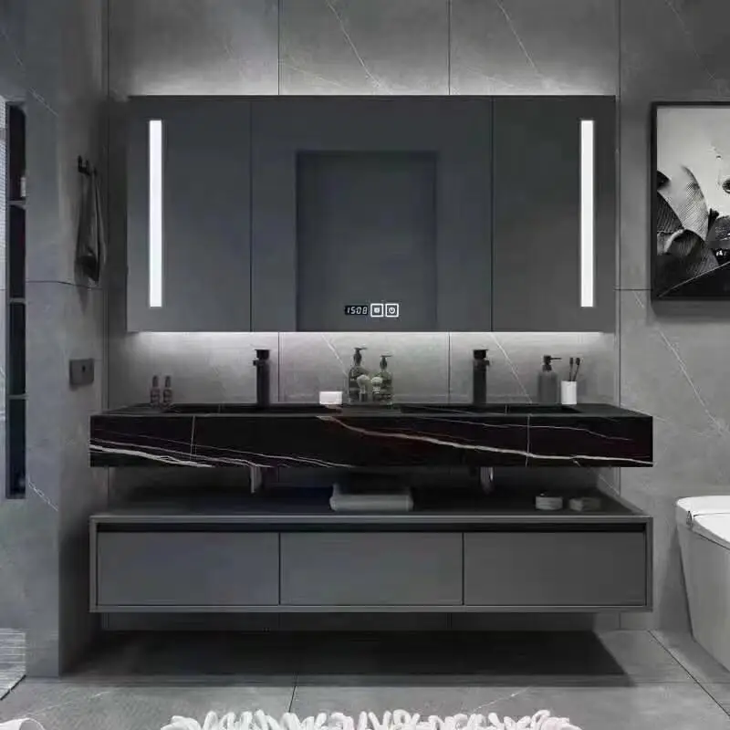 Modern Design Wooden Assembled Equipment 36 inches Bathroom Vanity with Shelf Single Sinks Basin Cabinets