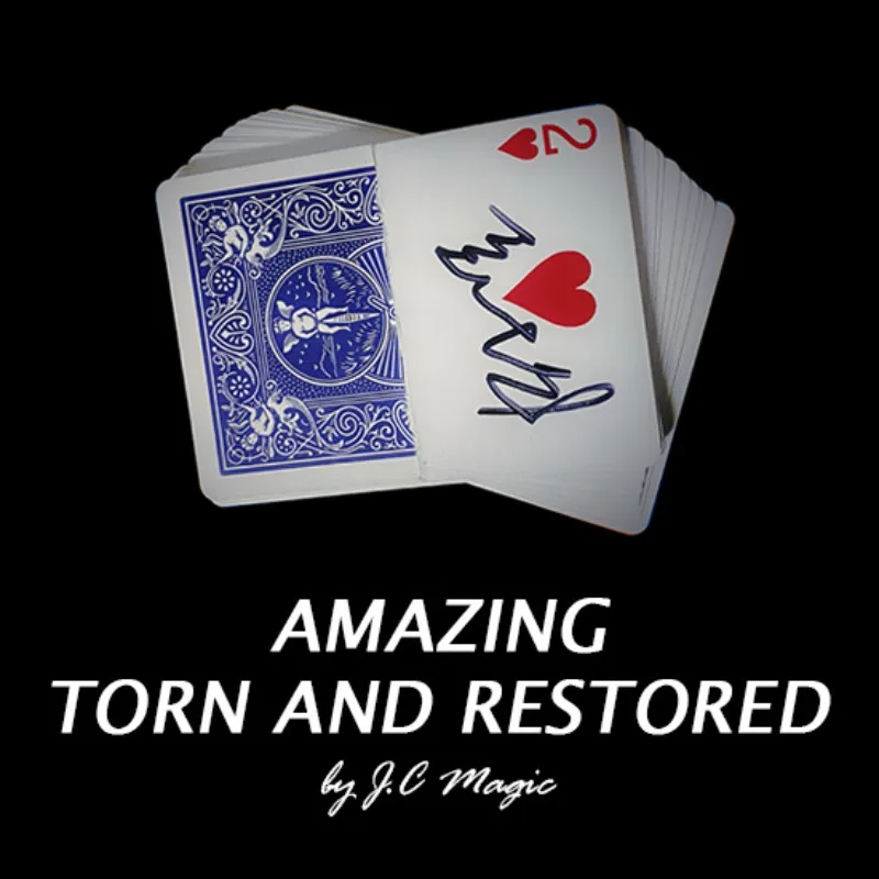 Amazing Torn and Restored By J.C Magic Close Up Magic Tricks Gimmick Illusions Magician Mentalism Card Trick Street Magic Toys