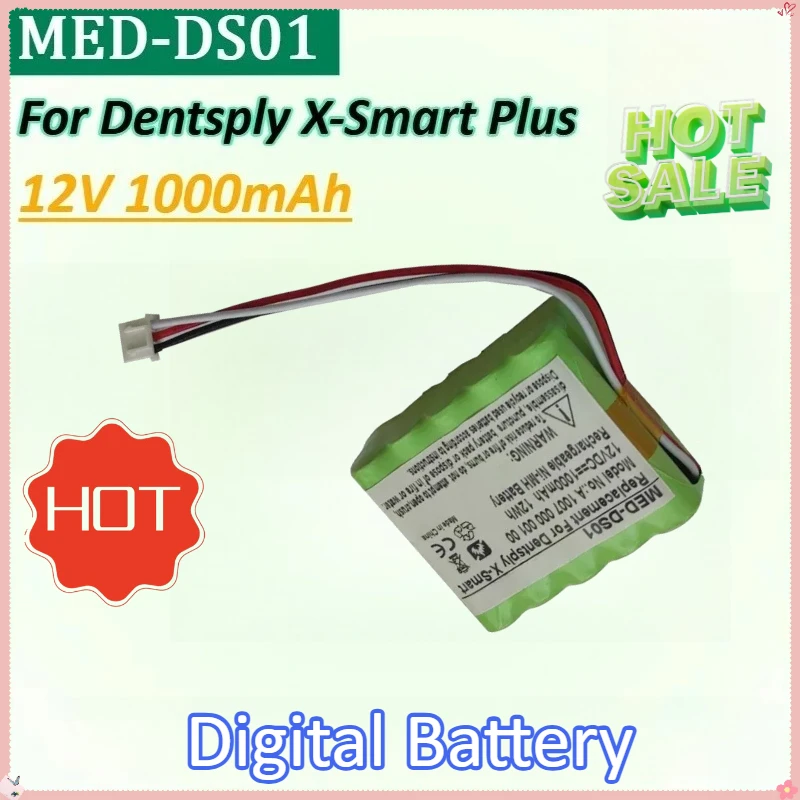 

New MED-DS01 12V 1000mAh Medical Battery A 1007 000 001 00 for Dentsply X-SMART Endodontic Motor Plus for Propex X-SMART