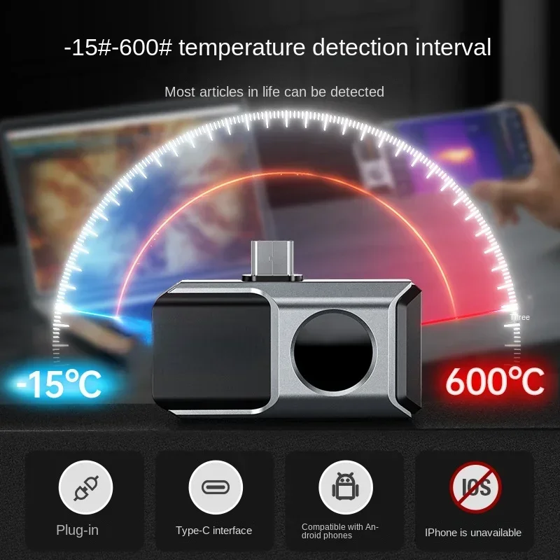 Mobile Phone Infrared Imaging Devices Ttm160 Floor Heating Leak Detection Electrical Inspection Mainboard Leakage Thermometer
