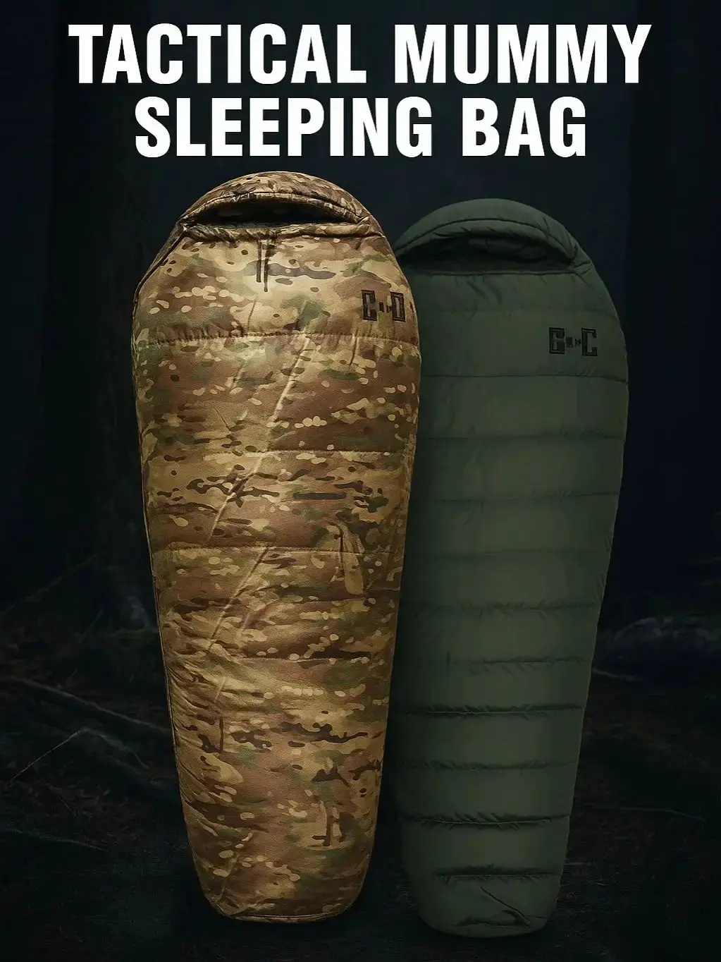 Akmax.cn Tactical Goose Down Mummy Sleeping Bag -Ultra-Light, Compressible，Cold Weather Outdoor Gear, Waterproof -25℃