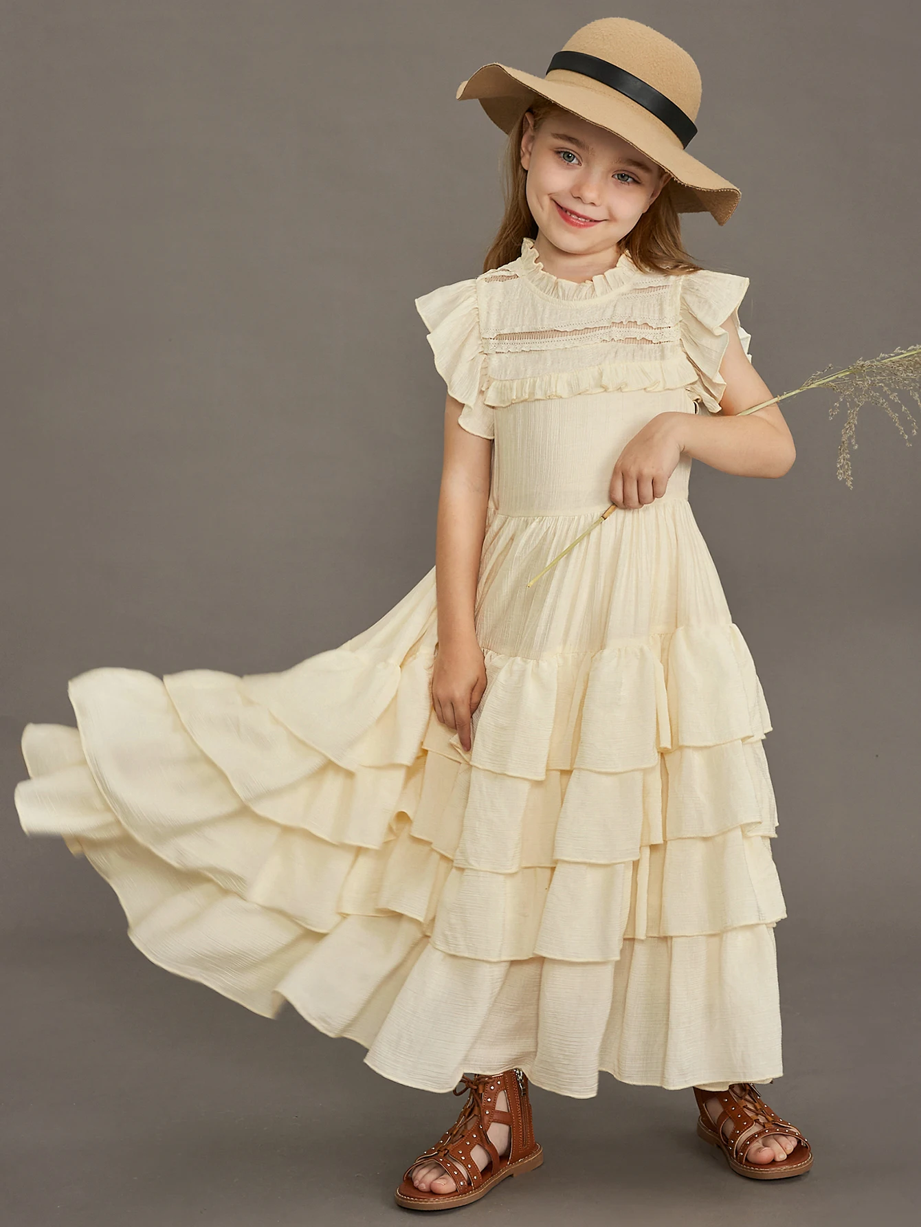 lace dresses thanksgiving girl Blue Fall Thanksgiving&Halloween Pumpkin Smock Embroidery Lace Baby Girl Dress 2