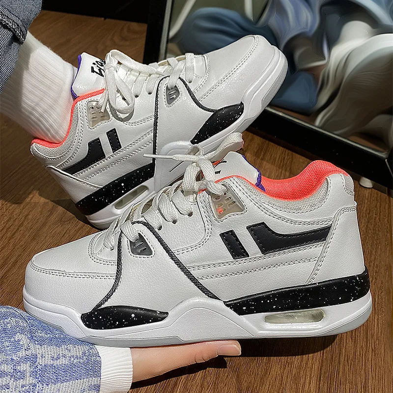 

Спортивные кроссовки для пар Running oes Cuioning, мужские и женские повседневные кожаные лоскутные кроссовки весеннего сезона, подошва из искусственной кожи на шнуровке