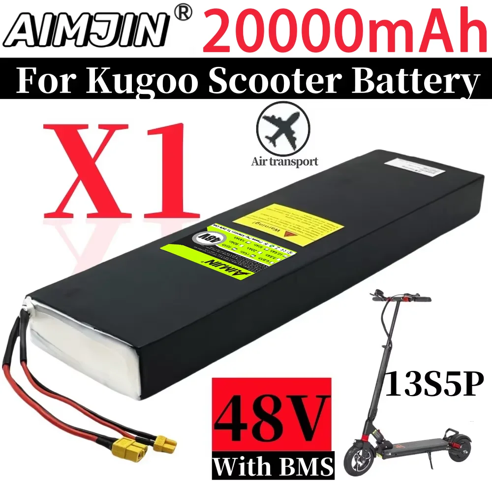 48V 20000mAh Battery for Kugoo X1/X1Plus Scooter Lithium 13s5p Battery Pack with BMS