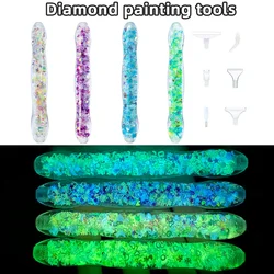 Diamond Painting Luminous Glow Point Drill Pen With 6 Head DIY Detachable Embroidery DIY Diamond-Painting Resin Pen Tool